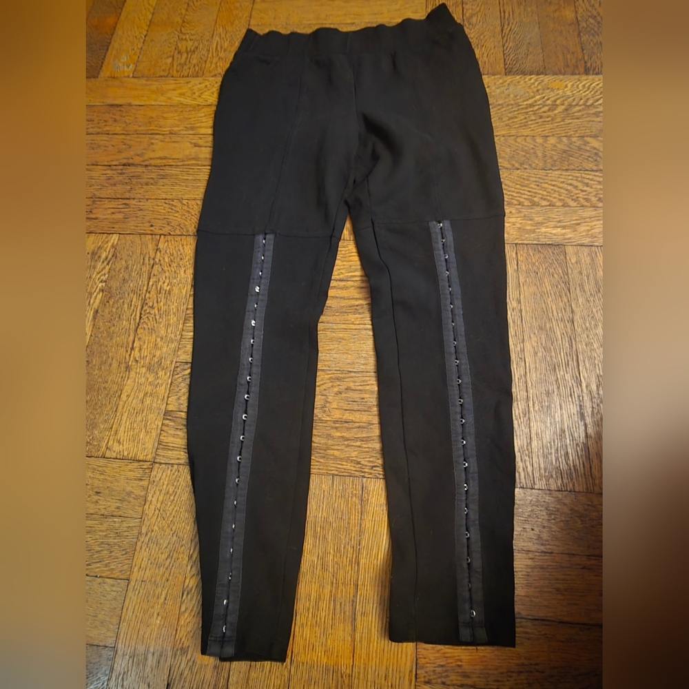 Bebe Black Sequin-Embellished Trousers